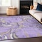 Homeroots 5' X 8' Lavender Lilac And Purple Geometric Washable Indoor Outdoor Area Rug 589399 - alternate 9