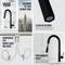 Vigo Hart Hexad Single Handle Pull-Down Spout Kitchen Faucet in Matte Black VG02034MB - alternate 6