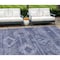 Homeroots 9' X 12' Navy Blue And Denim Blue Southwestern Washable Indoor Outdoor Area Rug 588712 - alternate 1