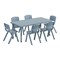 Flash Furniture 7 PC Plastic Activity Table and 6 Chairs Set, 10.5 inSeat Height-Dusty Blue YU-YCX-0013-2-RECT-TBL-DSTYBL-E-GG - alternate 8