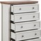 Homeroots 32" White Wood Accent Cabinet With Five Drawers 716331 - alternate 4