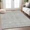 Homeroots 8' X 10' Gray And Ivory Chevron Washable Indoor Outdoor Area Rug 596270 - alternate 8