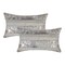 Homeroots Set of Two 12" X 20" Gray and Silver Striped Cowhide Lumbar Throw Pillows with Glitter, 2PK 544633 - alternate 5