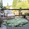 Homeroots 8' Artichoke Green And Emerald Round Abstract Washable Indoor Outdoor Area Rug 577153 - alternate 6