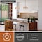 Vaxcel Abbotsford 2-Light Semi-Flush Ceiling Light, Matte Black, White Linen and Rattan Drum, 16-In. P0476 - alternate 9