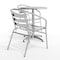 Flash Furniture Round Table Set, Aluminum, Plastic, Stainless Steel, Grey TLH-ALUM-24RD-017BCHR2-GG - alternate 9