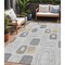 Homeroots 5' X 8' Gray Silver And Gold Geometric Washable Indoor Outdoor Area Rug 616809 - alternate 1