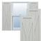 Ekena Millwork True Fit PVC Single X-Board Farmhouse Fixed Mount Shutters, Hailstorm Gray, 18W x 28H, PR TFP001FH18X028ST - alternate 1