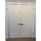 Sartodoors Solid French Double Doors, Planum 0020 White Silk, Wood Solid Panel Frame Trims, Closet Bedroom Stu PLANUM0020DD-WS-3684 - alternate 1