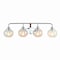 Jonathan Y Sandrine 36" 4-Light Iron/Seeded Glass Cottage Rustic LED Vanity Light, Chrome JYL7529B - alternate 1