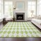 Homeroots 8' X 10' Lime Green And Ivory Geometric Washable Indoor Outdoor Area Rug 577064 - alternate 6
