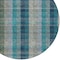 Homeroots 8' Teal Blue Navy Blue And Olive Green Round Plaid Washable Indoor Outdoor Area Rug 614019 - alternate 9