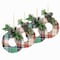 Martha Stewart Holiday Wreath Ornament 4 Piece Set in Red and Green 97152.04 - alternate 1