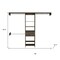 Homeroots 98" Dark Brown Wood And Metal Closet System 478421 - alternate 5