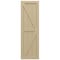 Ekena Millwork True Fit PVC Two Equal Panel Farmhouse Fixed Mount Shutters w/ Z-Bar, Natural Twine , 18W x 63H, PR TFP102FH18X063NT - alternate 12