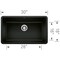 Blanco Precis SILGRANIT 30in Single Bowl Undermount Kitchen Sink - Coal Black 442931 - alternate 3
