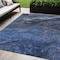 Homeroots 5' X 8' Denim Blue And Sky Blue Abstract Washable Indoor Outdoor Area Rug 577818 - alternate 1