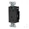 Hubbell Wiring Device-Kellems Straight Blade Receptacle, 5-20R, 20 A, 125V AC, 2 Pole, 3 Wire, Surface Mount, Grounded HBL2182STBK - alternate 3