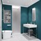 Anzzi Fellow Series 24 in. by 70 in. Frameless Hinged Shower Door in Brushed Nickel with Frosted Tempered Glass and Tsunami Guard SD-AZ09-01BN-F - alternate 9
