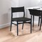 Homeroots Six Piece Brown and Black Oval Dining Set with Four Chairs and Sideboard 571729 - alternate 5