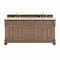 James Martin Vanities Brookfield 72 in. Double Vanity, Pecan w/ 3 CM Carrara White Marble Top 547-V72-PCN-3CAR - alternate 1