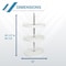 Knape & Vogt Lazy Susan, Polymer, White, 18 in W, 40.25 in H, 18 in L KV.PFN18S3TW - alternate 3