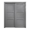Sartodoors Sliding Closet Bypass Doors 36 x 84 inches, Ego 5010 Painted Grey Oak, Rails Hardware Set, Wood S EGO5010DBD-SEK-3684 - alternate 1