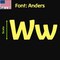 Aacc Self-Adhesive Vinyl Letter: w, Scale: 3 in. Color: Yellow Font: Anders by, 24PK AACC-Anders-lw-Yellow-I3x24 - alternate 1