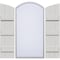 Ekena Millwork Rustic 3 Board Joined Board-n-Batten Faux Wood Shutters w/Elliptical Arch Top, 16 1/8W x 94H, PR FBJ06E16X094RUF - alternate 1