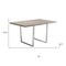 Homeroots 59" Taupe And Silver Solid Wood And Metal Sled Base Dining Table 490328 - alternate 3