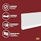 Zoro Select Wall Base Molding, 4 ft L, Snow White 820N89 - alternate 7