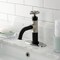 Kingston Brass One-Handle 1-Hole Bathroom Faucet with Deck Plate and Push Pop-Up Drain KSD2826CG - alternate 3