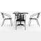 Flash Furniture Lila 31.5in Black Square Aluminum Indoor-Outdoor Table Set with 4 Black Slat Back Chairs TLH-ALUM-32SQ-017BK4-GG - alternate 19