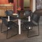 Regency Square Kee Breakroom Table W/ 4 Zeng Stack Chairs, 30 in W, 30 in L, Neo Walnut TB3030NWBPCM44BK - alternate 7