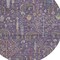 Homeroots 8' Eggplant Terra Cotta And Green Round Floral Washable Indoor Outdoor Area Rug 605267 - alternate 8