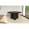 Homeroots 63" Dark Brown Solid Wood Round Top Dining Table 611871 - alternate 7
