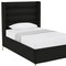 Homeroots Black Velvet Upholstered Full Bed Frame 544927 - alternate 8