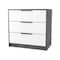 Homeroots 28" White and Gray Three Drawer Dresser 534959 - alternate 1