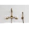 Kingston Brass Two-Handle Wall Mount Bridge Kitchen Faucet with Brass Sprayer, Antique Brass KS2443PXBS - alternate 4
