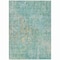 Homeroots 5' X 8' Teal Blue Abstract Washable Indoor Outdoor Area Rug 607891 - alternate 8