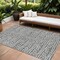 Homeroots 9' X 12' Charcoal Gray And Ivory Geometric Washable Indoor Outdoor Area Rug 583484 - alternate 1