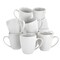 Elama Elle 12 Piece Round Porcelain Mug Set in White EL-ELLE12PC - alternate 1