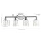 Jonathan Y Beverly 31.75" 4-Light Iron/Seeded Glass Classic Cottage LED Vanity Light, Chrome JYL7533A - alternate 5