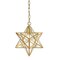 Jonathan Y Stella 12" Moravian Star Metal/Clear Glass LED Pendant, Gold Leaf/Clear JYL9072B - alternate 1