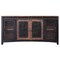 Homeroots 68" Black Solid Wood Cabinet Enclosed Storage Distressed TV Stand 528708 - alternate 1