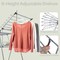 Home-Complete Clothes Drying Rack 2-Level Laundry Drying Rack with 24 Rails, Hanging Bar, 2 Adjustable Wings 82-CRAF16-PLTM - alternate 9