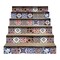 Homeroots 4" x 4" Blues and Reds Mosaic Peel and Stick Removable Tiles 400459 - alternate 1