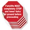 Signmission Forklifts Must Completely Stop and, 4 inch X 4 inch, Vinyl Decal, 5PK OC-D-5PACK-4-256 - alternate 1
