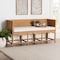 Bali & Pari Seranay Bohemian Scallop Light Honey Rattan Accent Bench 252-14111-ZORO - alternate 9