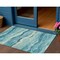 Homeroots 3' X 5' Turquoise Striped Washable Indoor Outdoor Area Rug 608130 - alternate 1